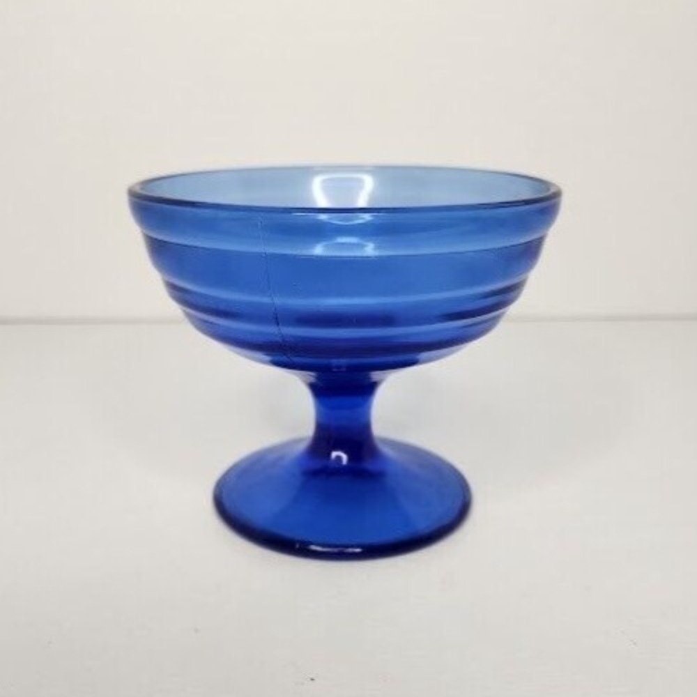 Vintage Depression Glass Hazel Atlas Cobalt Blue Moderntone 5 oz Sherbets Bowl